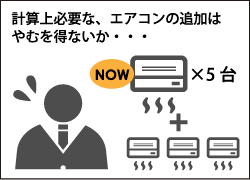 計算上必要な、エアコンの追加はやむを得ないか...